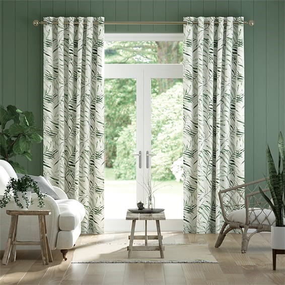 Kentia Linen Leaf Curtains