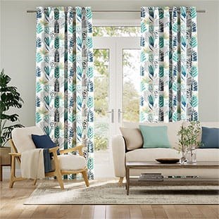 Layered Leaves Lagoon Curtains thumbnail image