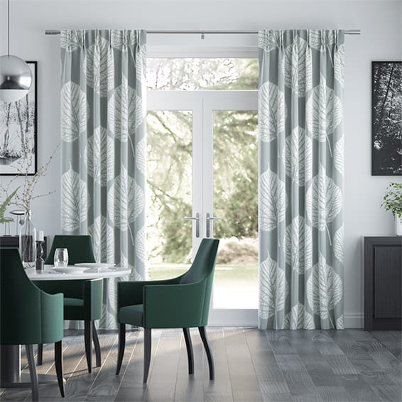 Leaf Pewter Curtains