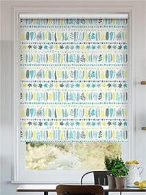 Leaf Stripe Aqua Roller Blind thumbnail image