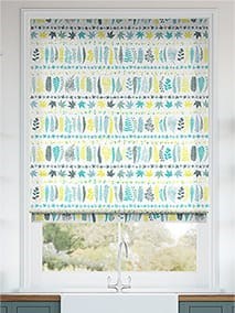 Leaf Stripe Aqua Roman Blind thumbnail image