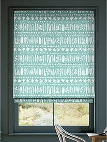 Leaf Stripe Duck Egg Roman Blind thumbnail image