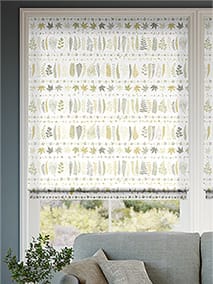 Leaf Stripe Natural And Grey Roman Blind thumbnail image