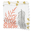 Leaf Stripe Soft Coral Roller Blind swatch image