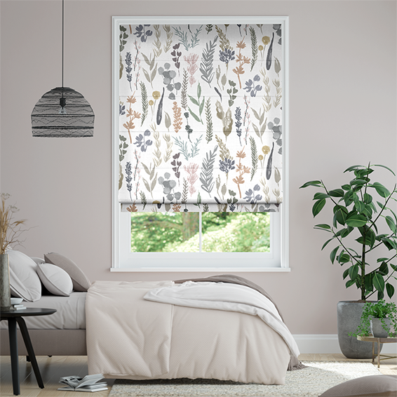 Leilani Morning Mist Roman Blind