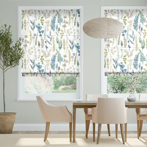 Leilani Powder Blue Roman Blind