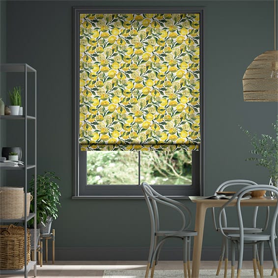 Lemons Yellow Roman Blind