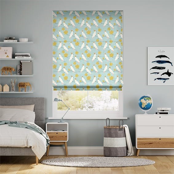 Love Birds Sky Roman Blind