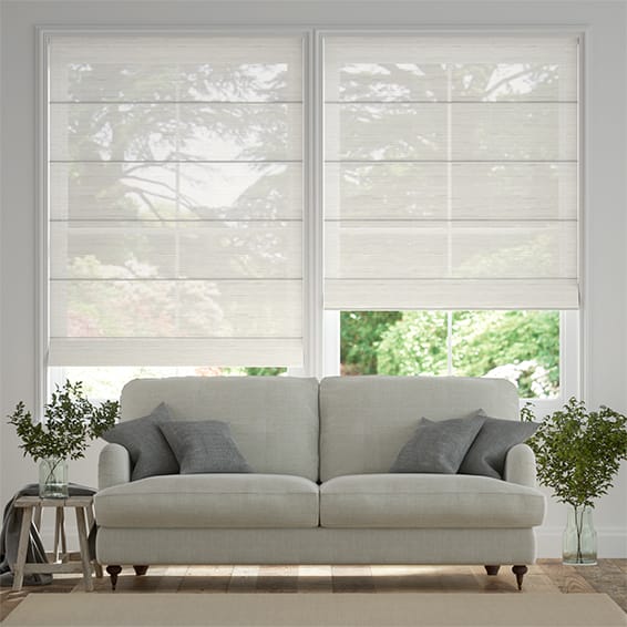 Madagascar Sheer Neutral Roman Blind