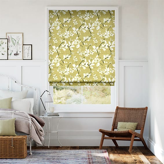 Madelyn Linen Sunset Gold Roman Blind