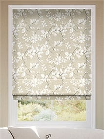 Madelyn Velvet Chalk White Roman Blind thumbnail image