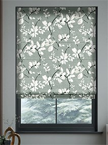 Madelyn Velvet Noir Grey Roman Blind thumbnail image