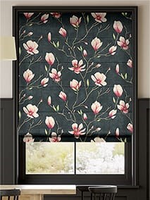 Magnolia Trail Charcoal & Blush Roman Blind thumbnail image