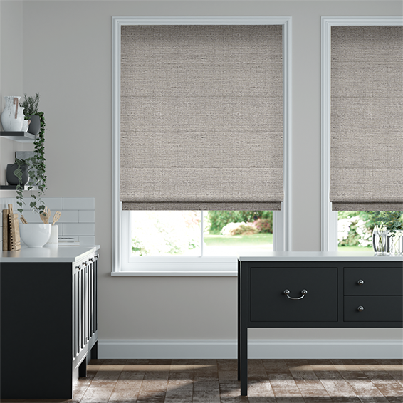 Malvern Woven Grey Roman Blind