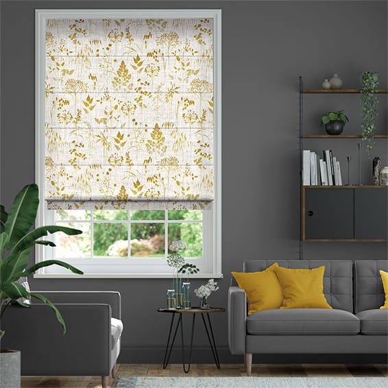 Meadow Ochre Roman Blind