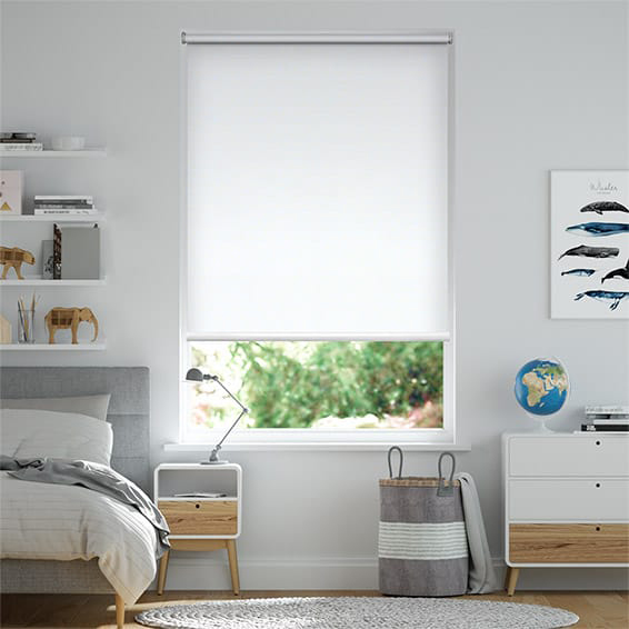 Galaxy Blackout Milk White Roller Blind