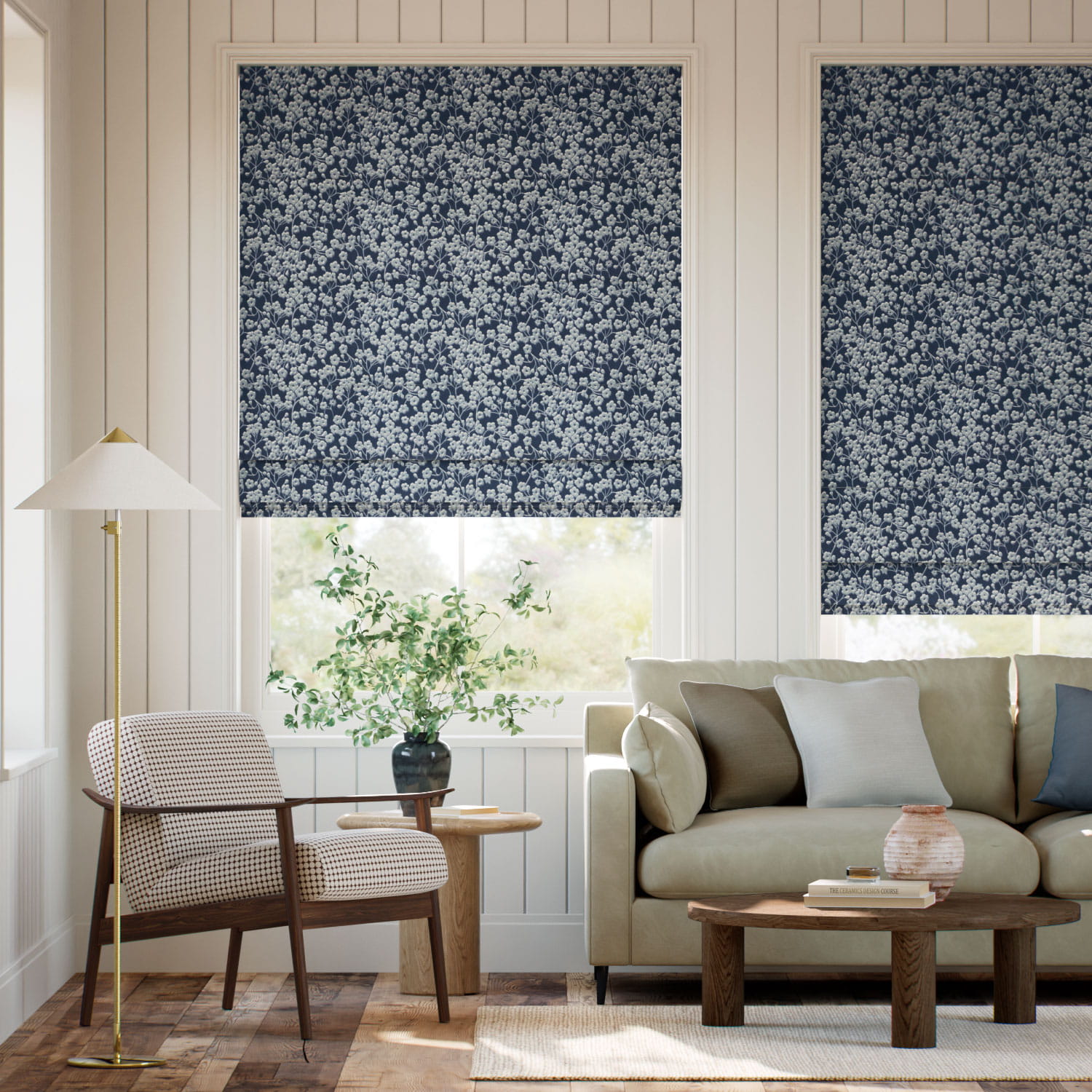 Mitsi Shadow Ink Roman Blind