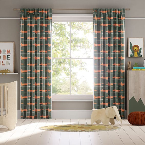 Mr Fox Charcoal Curtains