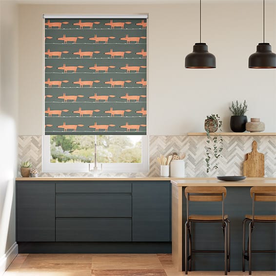 Mr Fox Charcoal Roller Blind