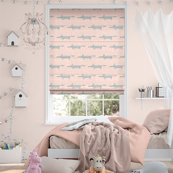 Mr Fox Rose Roman Blind