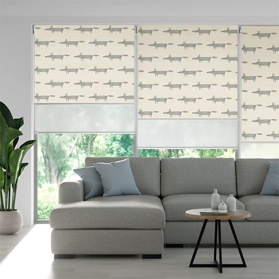 Double Roller Mr Fox Neutral Blind