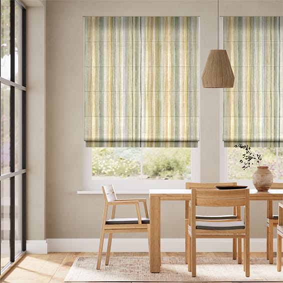 Oasis Stripe Naturals Roman Blind