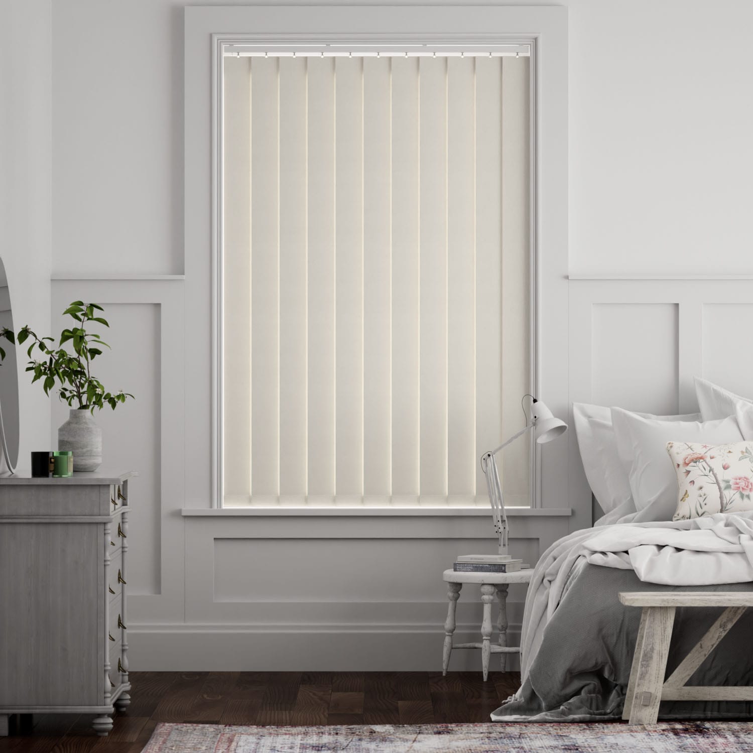 Obscura Blackout Dust Grey Vertical Blind - 127mm Slat