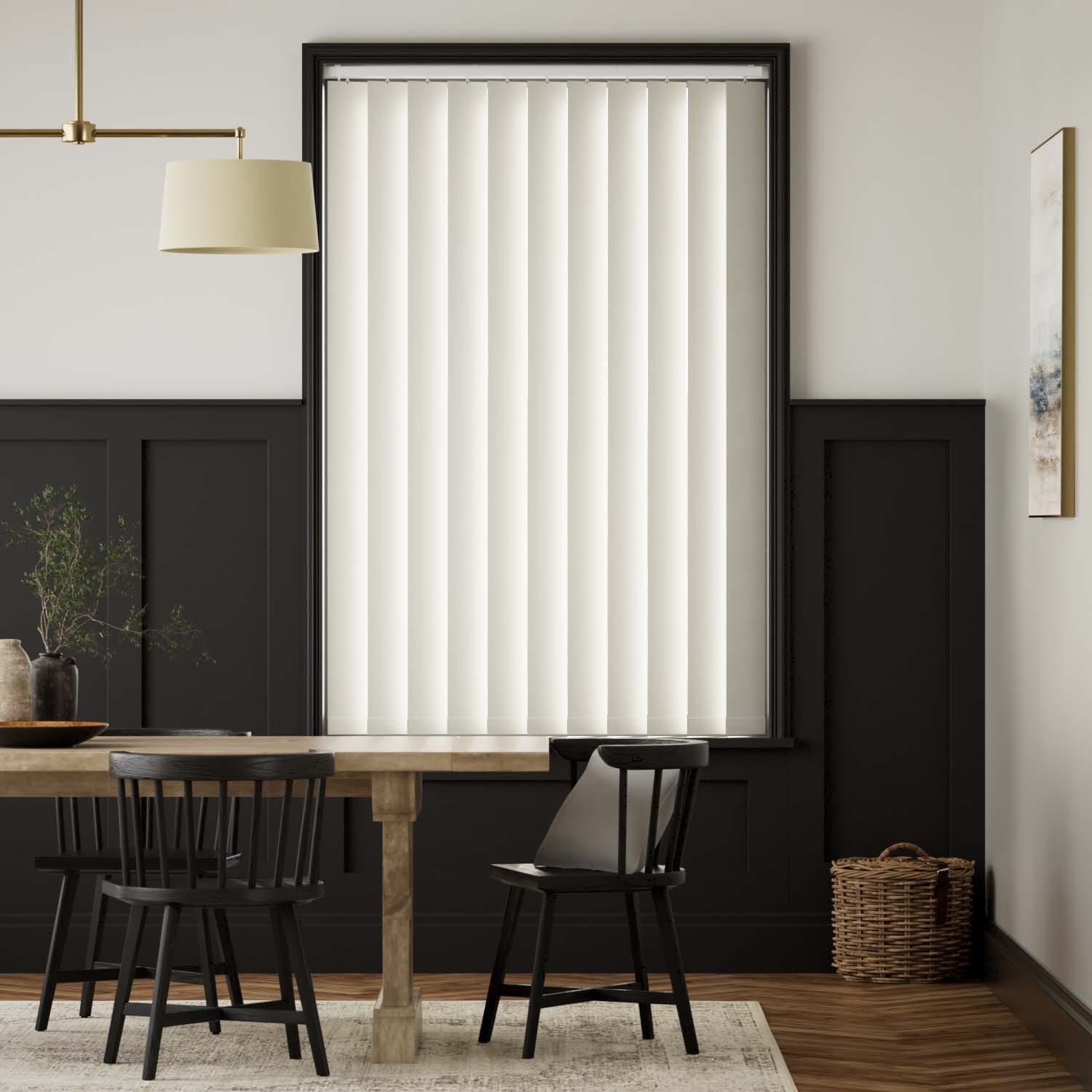 Obscura Blackout Wisp Grey Vertical Blind - 127mm Slat