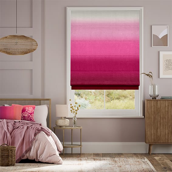 Ombre Fuchsia Roman Blind