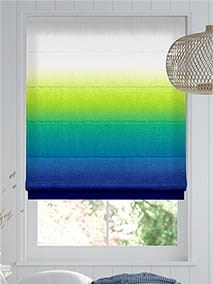 Ombre Navy Emerald Roman Blind thumbnail image