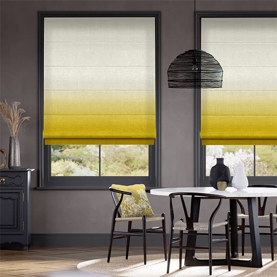 Ombre Ochre Roman Blind