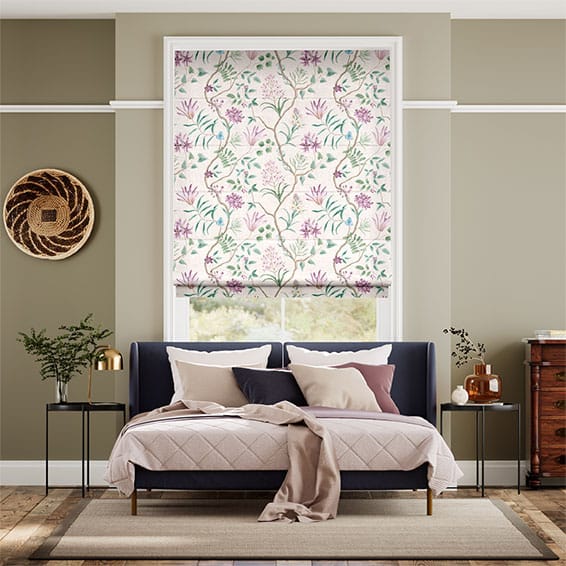 Orchid Trail Jade Roman Blind