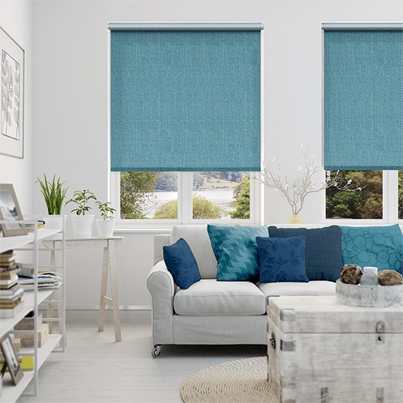 Choices Paleo Linen Delft Blue Roller Blind