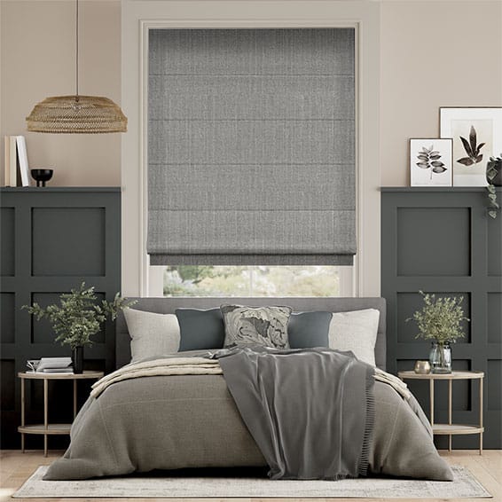 Paleo Linen Steel Roman Blind