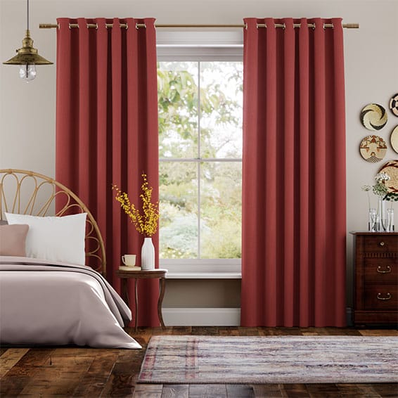 Paleo Linen Strawberry  Curtains