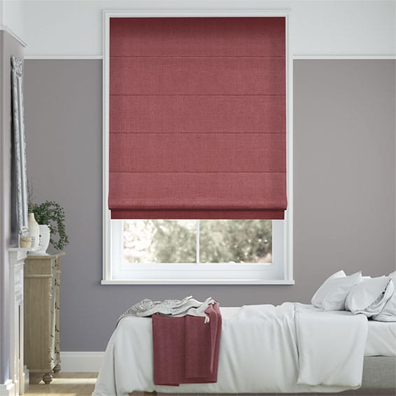 Paleo Linen Strawberry  Roman Blind