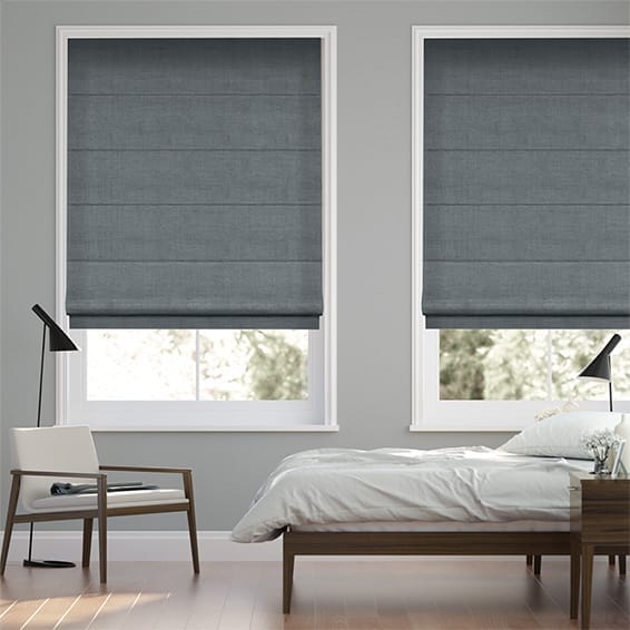 Paleo Linen Winter Blue  Roman Blind