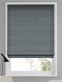 Paleo Linen Winter Blue Roman Blind thumbnail image