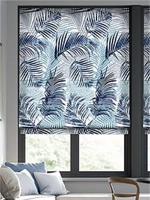 Palm Leaf Blue Roman Blind thumbnail image