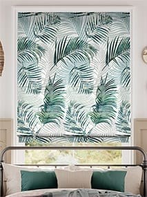 Palm Leaf Sage Green Roman Blind thumbnail image