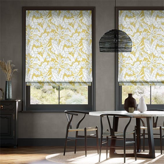 Parlour Palm Saffron Roman Blind