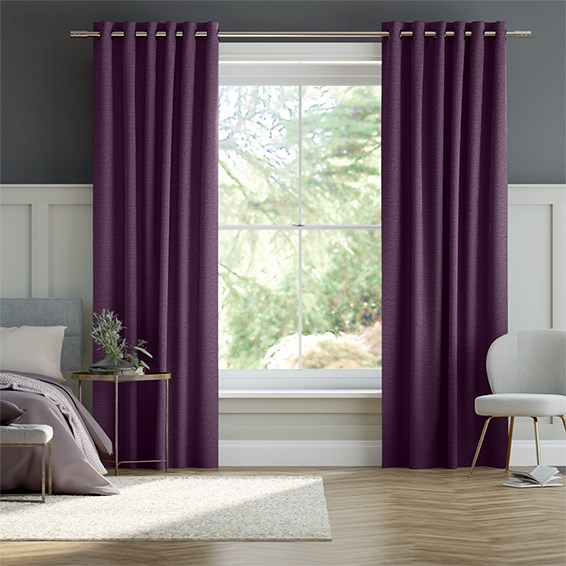 Plush Chenille Amethyst  Curtains