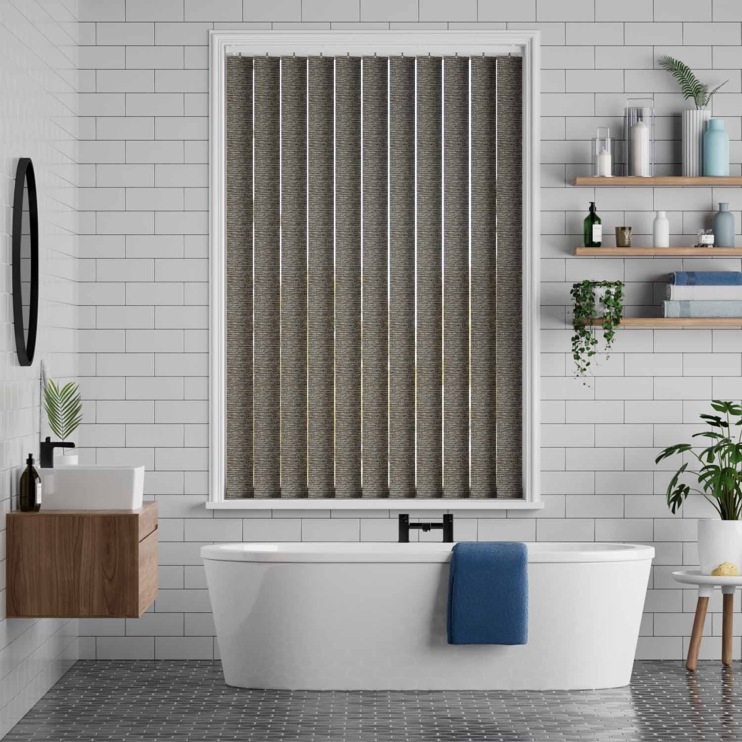 Oasis Blackout Pyrite Vertical Blind - 127mm Slat