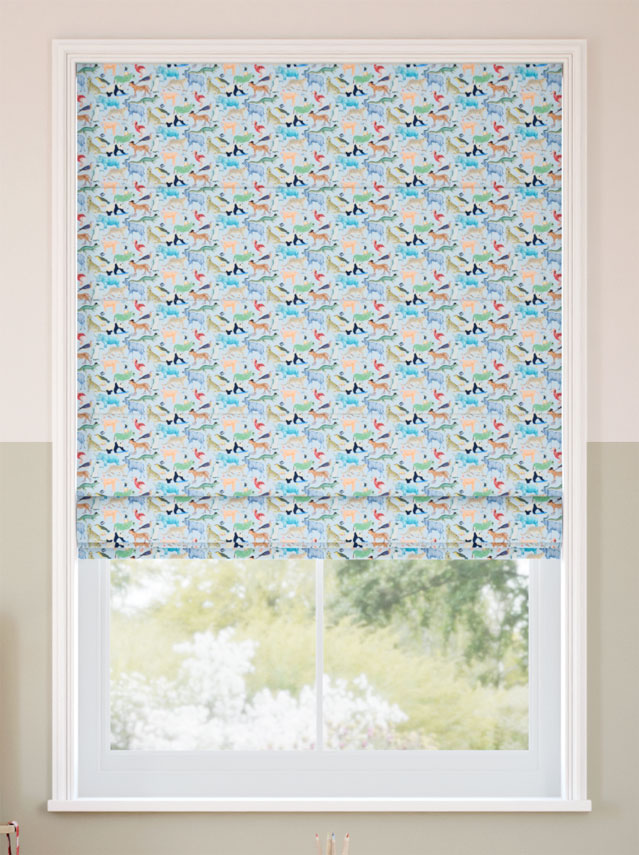 Quey Two Cornflower Roman Blind thumbnail image