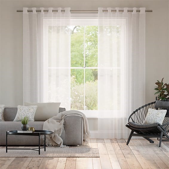 Rhythm Sheer Arctic White Curtains