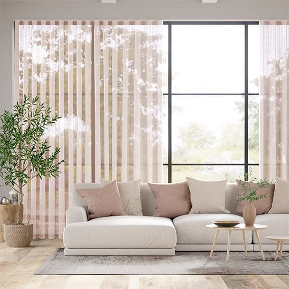 S-Fold Thea Rose Quartz Curtains