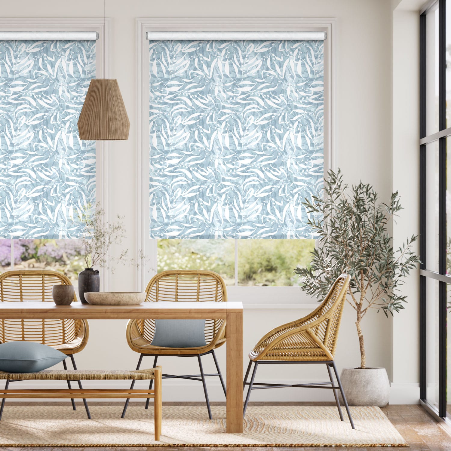 Sea Kelp Blue Roller Blind