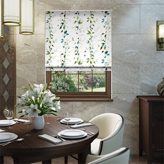 Secret Garden Bluegrass Roman Blind