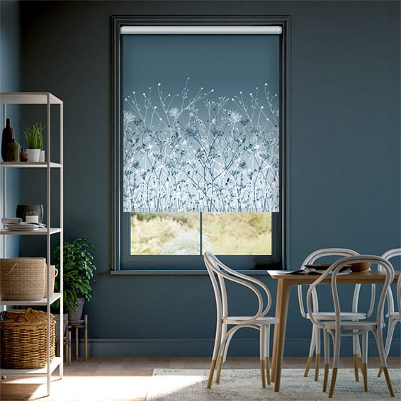 September Meadow Smoke Blue Roller Blind