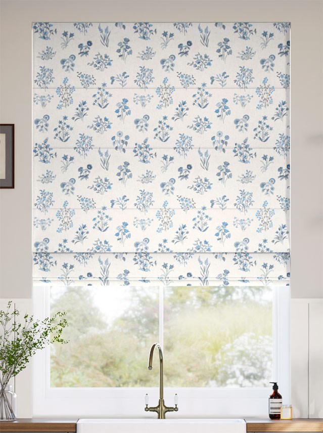 Shepherdly Meadow China Blue Roman Blind thumbnail image